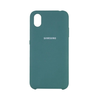 Чехол Silicone Cover Samsung Galaxy A01 Core (темно-зеленый)